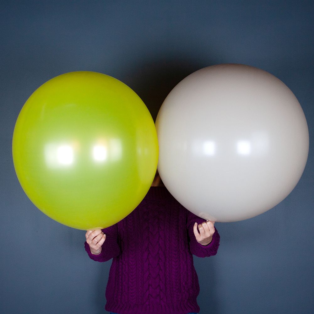 Шар (24''/61 см) Желтый, пастель, 1 шт.