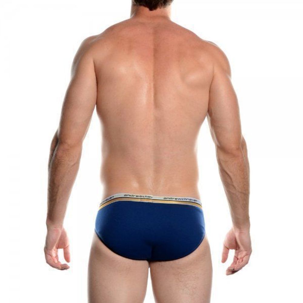 Мужские трусы брифы темно-синие Andrew Christian Vibe Brief Navy