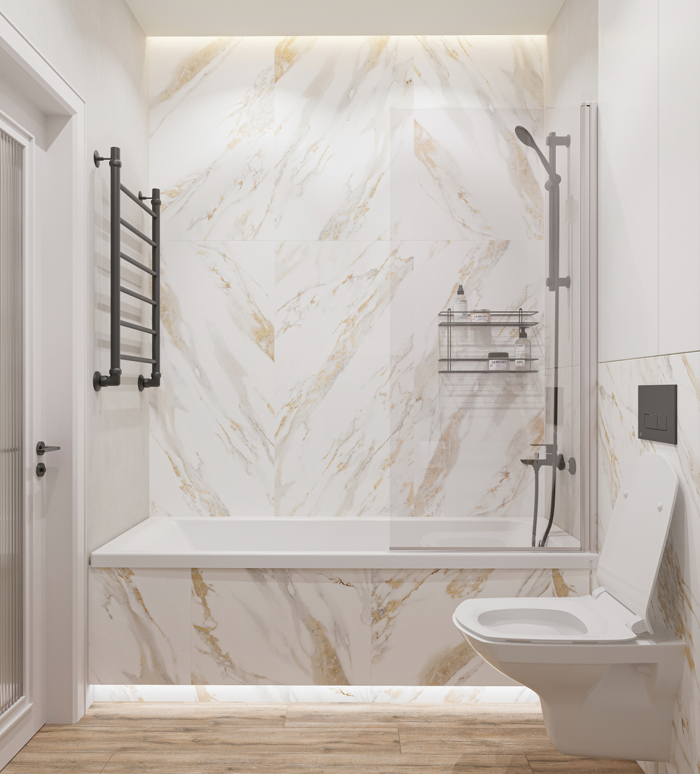 Полка для душа DIWO Смоленск П16100 подвесная, черный муар