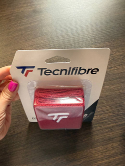TECNIFIBRE WRISTBANDS CARDINAL 2023 2P (Напульсник узкий) х2