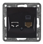 Розетка RJ-45 Profitec Tesla графит