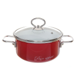 Кастрюля эмалированная 2л «Bon appetit» вишневая 8SB185S