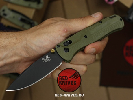 Нож Benchmade 535 Bugout G10 A+++ - зеленая рук., черный клинок RK/Н51