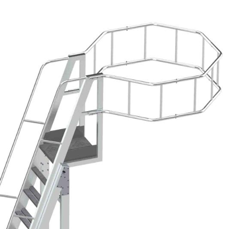 Вышка-стремянка алюминиевая для нефтяной промышленности MEGAL ВСА-4.2Н (2,8-4,2) -2