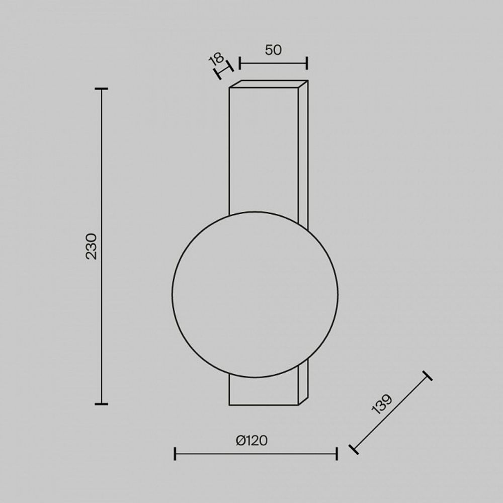 Накладной светильник Maytoni Lunella MOD470WL-01BS