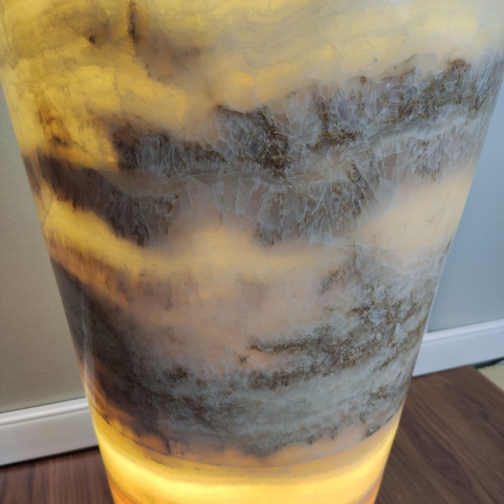 Раковина напольная из оникса Yellow ON-01346 (45*45*90 см)