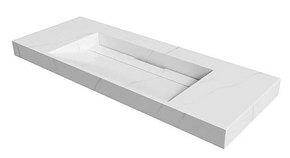 Раковина-моноблок Armadi Art Flat Calacatta 859-120-CLCT белый мрамор