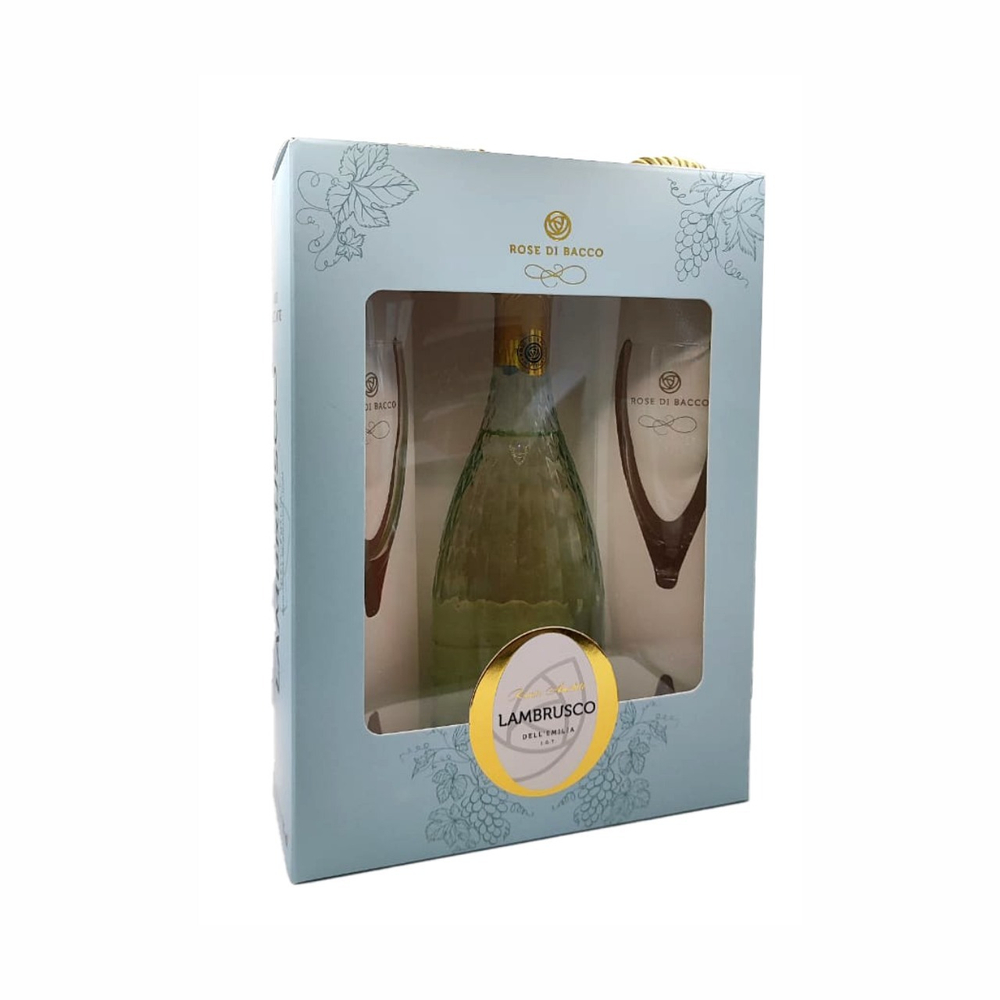 Rose Di Bacco Bianco 0.75 л. в подарочной упаковке + 2 бокала