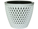 Кашпо Версаль 1,6л, белый/чёрный