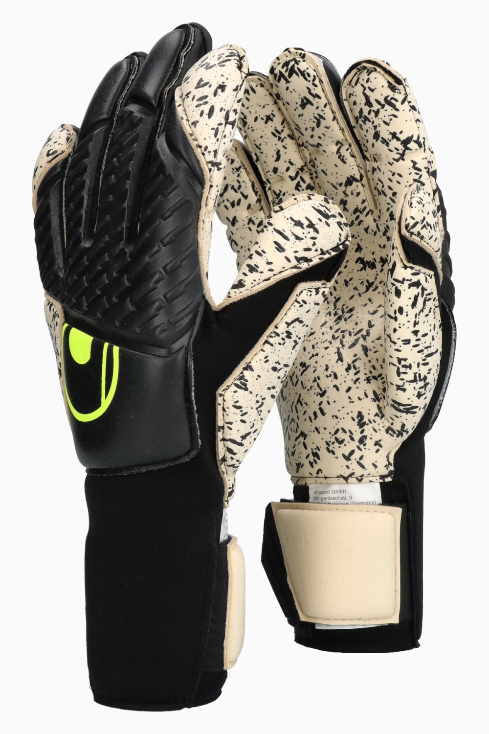 Вратарские перчатки Uhlsport Fangmaschine Supergrip+ Flex Frame Carbon - черный