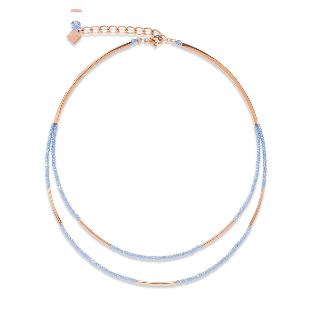 Колье Coeur de Lion Light Blue 4998/10-0720 цвет голубой, золотой
