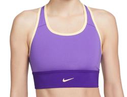 Теннисный бюстгальтер Nike Dri-Fit Swoosh Long Line Bra W - psychic purple/electro purple/melon tint