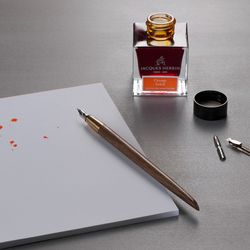 Чернила во флаконе Herbin Prestige 50 мл Orange soleil оранжевые (13157JT) 3