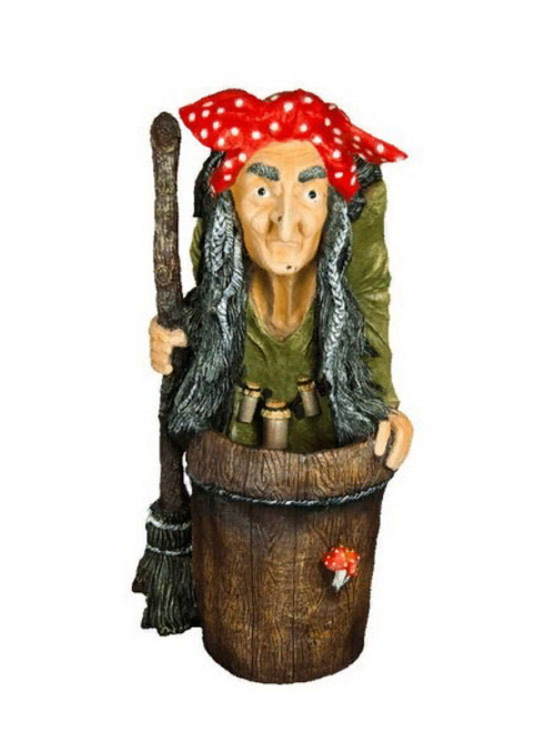 Фигурка Баба Яга со ступой (полистоун)