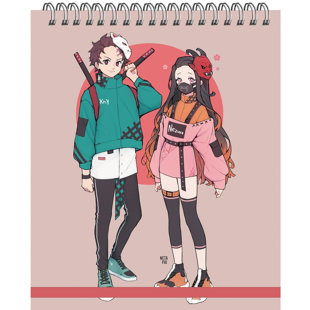 Блокнот для записей А6+ 100л клетка на гребне "Hello! No 3" (Эксмо)