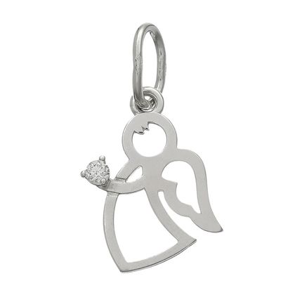 Образок из серебра/С камнями/С подвижным ухом/Ангел