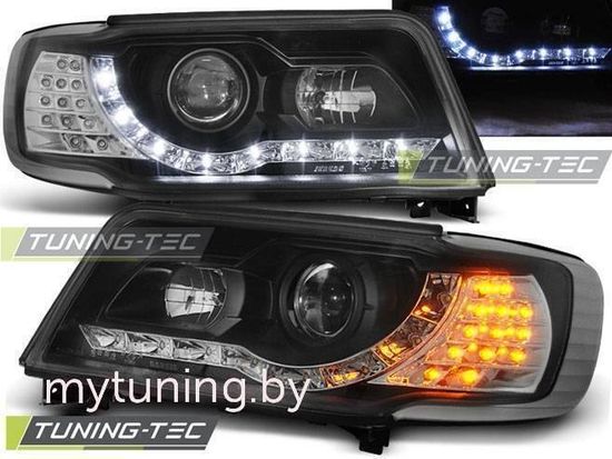Передние фары DAYLIGHT BLACK для Audi 100 C4