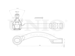 Наконечник рулевой левый UNIO SSP-10171