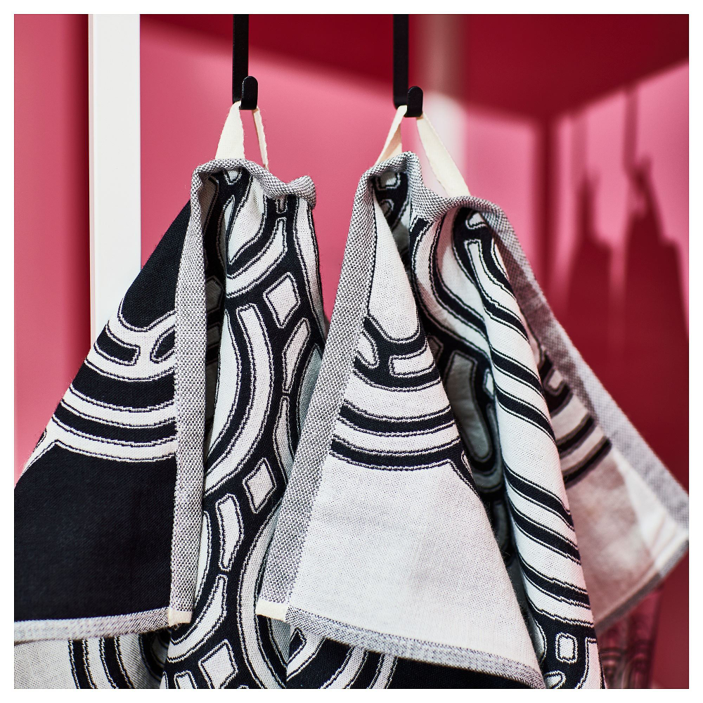 Набор кухонных полотенец IKEA SOTRONN (СОТРЕНН), Черно-белый, 45х60 см, 2 шт