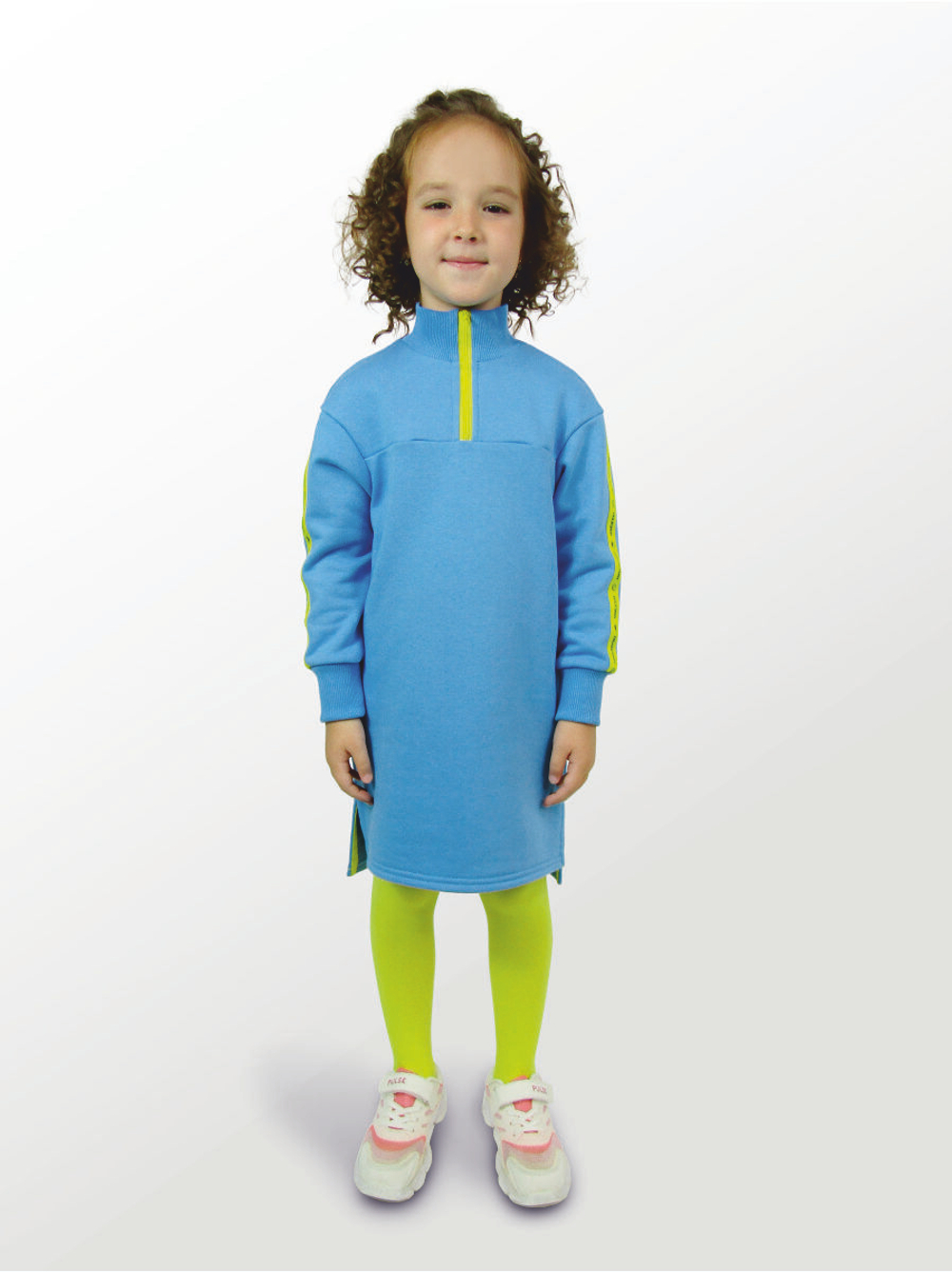 Платье для девочки, модель №1, рост 110 см, голубое