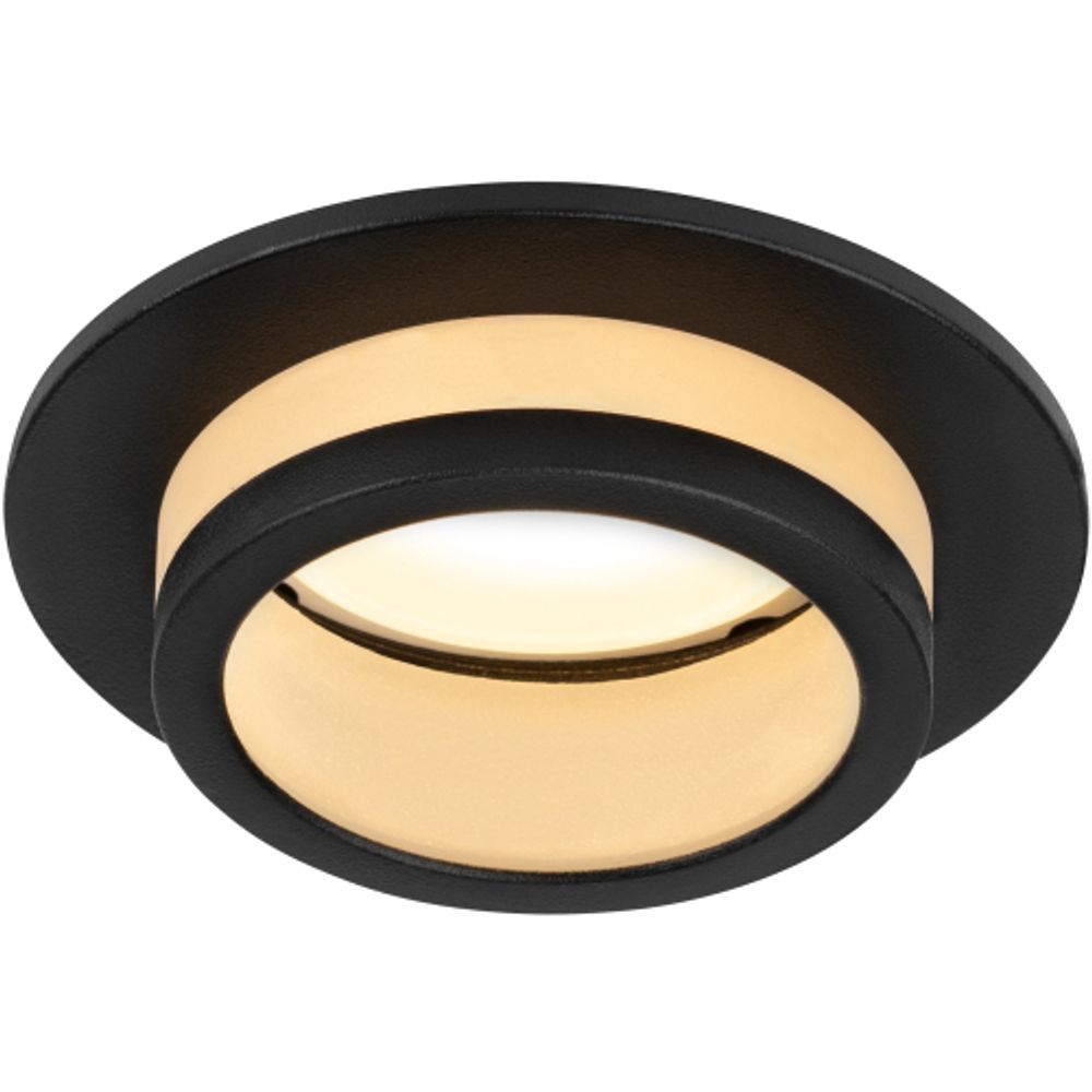 Встраиваемый светильник алюминиевый ЭРА KL89 BK MR16/GU5.3 черный | Алюминиевые встраиваемые светильники