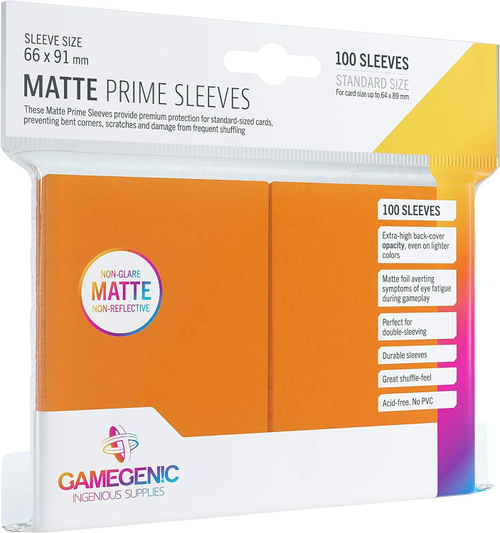 Протекторы для карт Matte Prime Sleeves Orange (100)