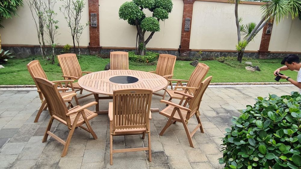 Circus 180, стол обеденный натуральный, тик