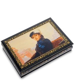 Народные промыслы ШК-11/ 4-H Шкатулка в технике декупаж (11х16х4)