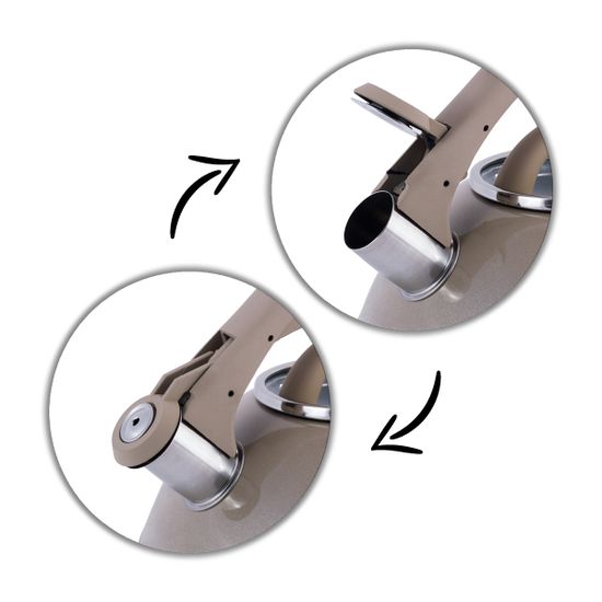 Чайник 3 л. из нержавеющей стали со свистком Kamille KM-0686A и стеклянной крышкой