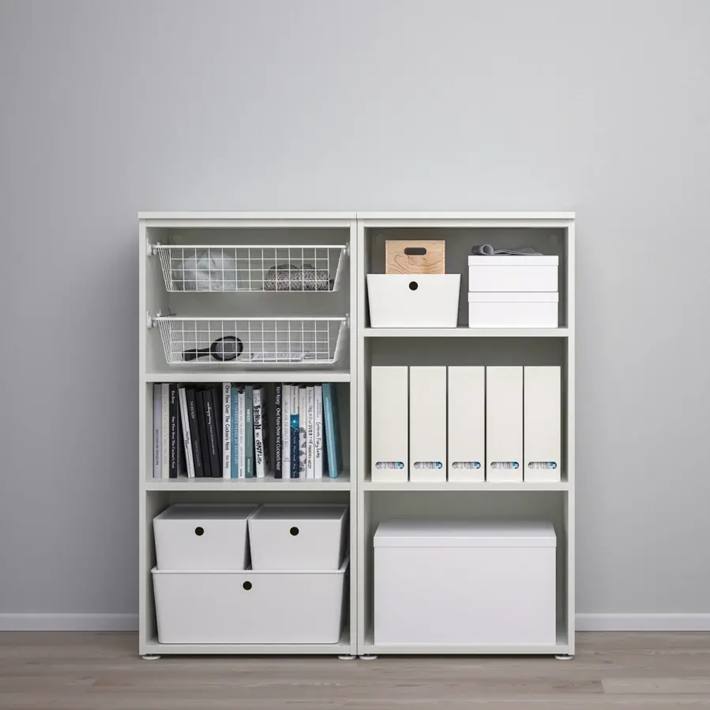 Шкаф с 2 раздвижными дверями - IKEA PLATSA/ПЛАТСА ИКЕА, 41,8х120х122,9 см, белый/темно серый