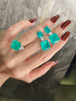 Серьги параиба мини