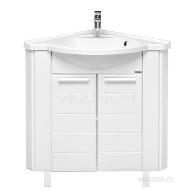 Тумба под раковину AQUATON Альтаир 62 угловой белый 1A042601AR010
