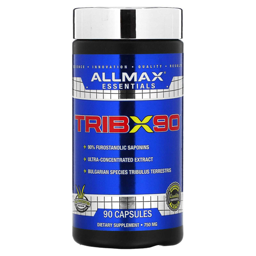 ALLMAX, TribX90®, пищевая добавка, 750 мг, 90 капсул