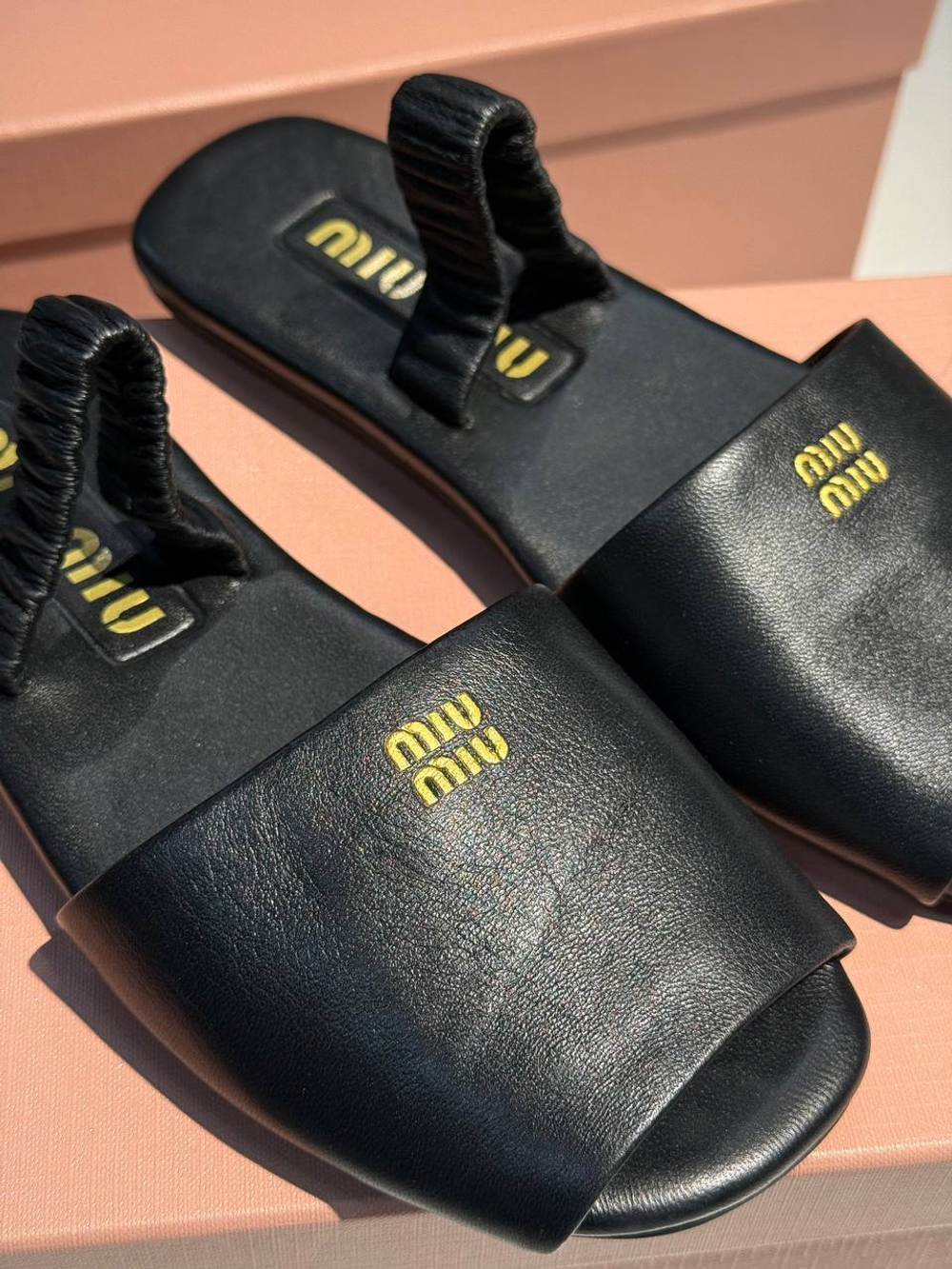 Шлепанцы MIU MIU