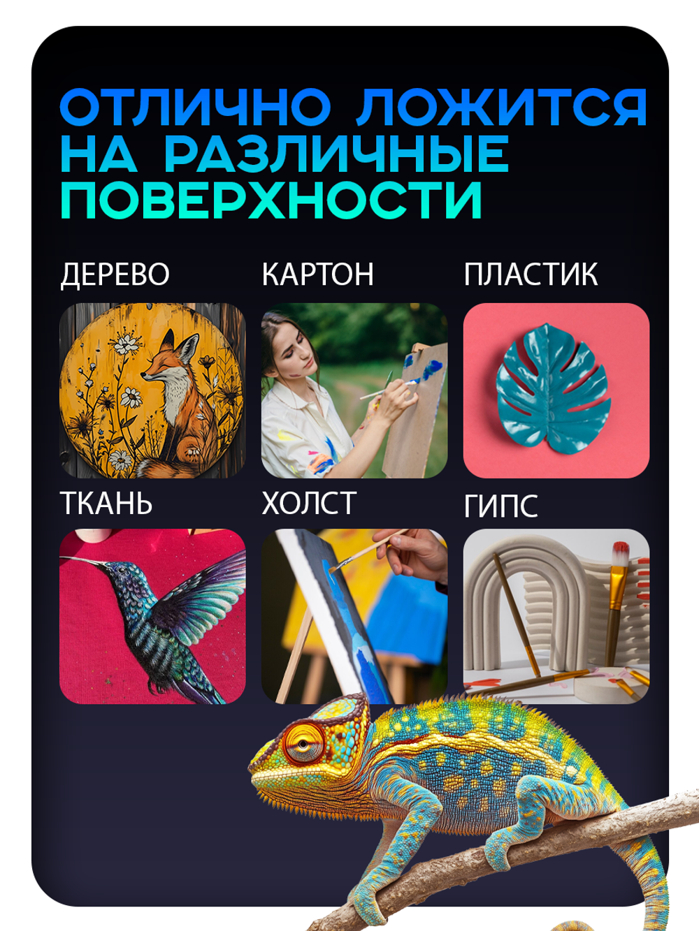 Акриловая краска Chameleon «Бирюзовая симфония»