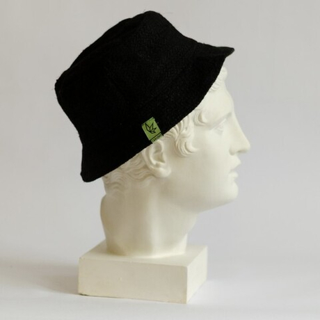 Панама из конопли черного цвета