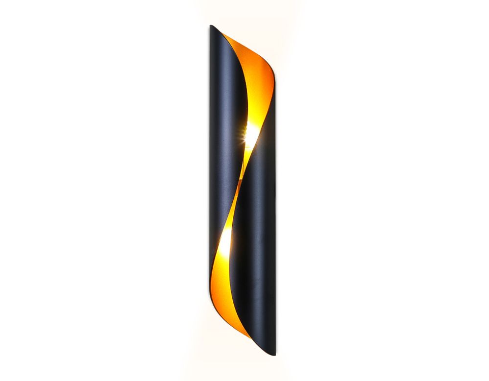 Настенный светильник FW241 BK/GD черный/золото G9/2 max 40W 400*80*100  (лампы LED G9 7W 4200K в комплекте)