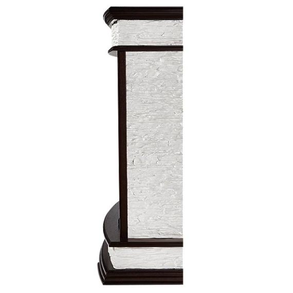 Портал Firelight Scala Classic камень сланец скалистый белый, шпон тёмный дуб купить в Москве и Московской области по низкой цене с доставкой по России — (2) Портал Firelight Scala Classic камень сланец скалистый белый, шпон тёмный дуб — (2)