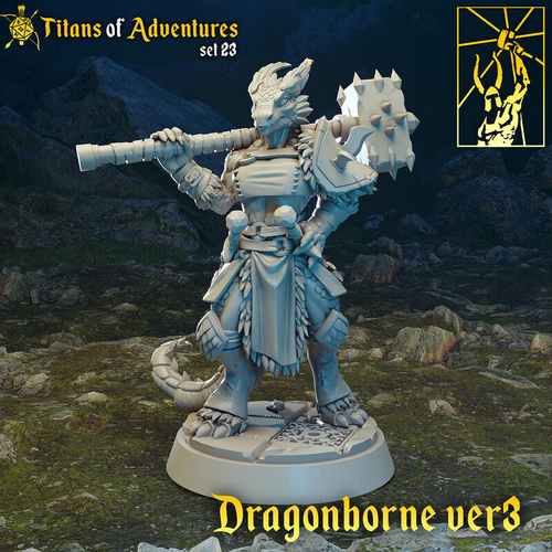 Людоящер Драконорождённый Dragonborn Lizardmen Seraphon Серафон Воин Паладин Варвар Файтер Рыцарь миниатюра для dnd, днд, pathfinder, фентези, Настольная игра, НРИ, Варгейм, РПГ