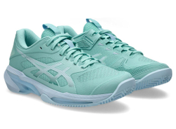 Женские Кроссовки теннисные Asics Solution Speed FF 4 Clay - oasis green/light blue