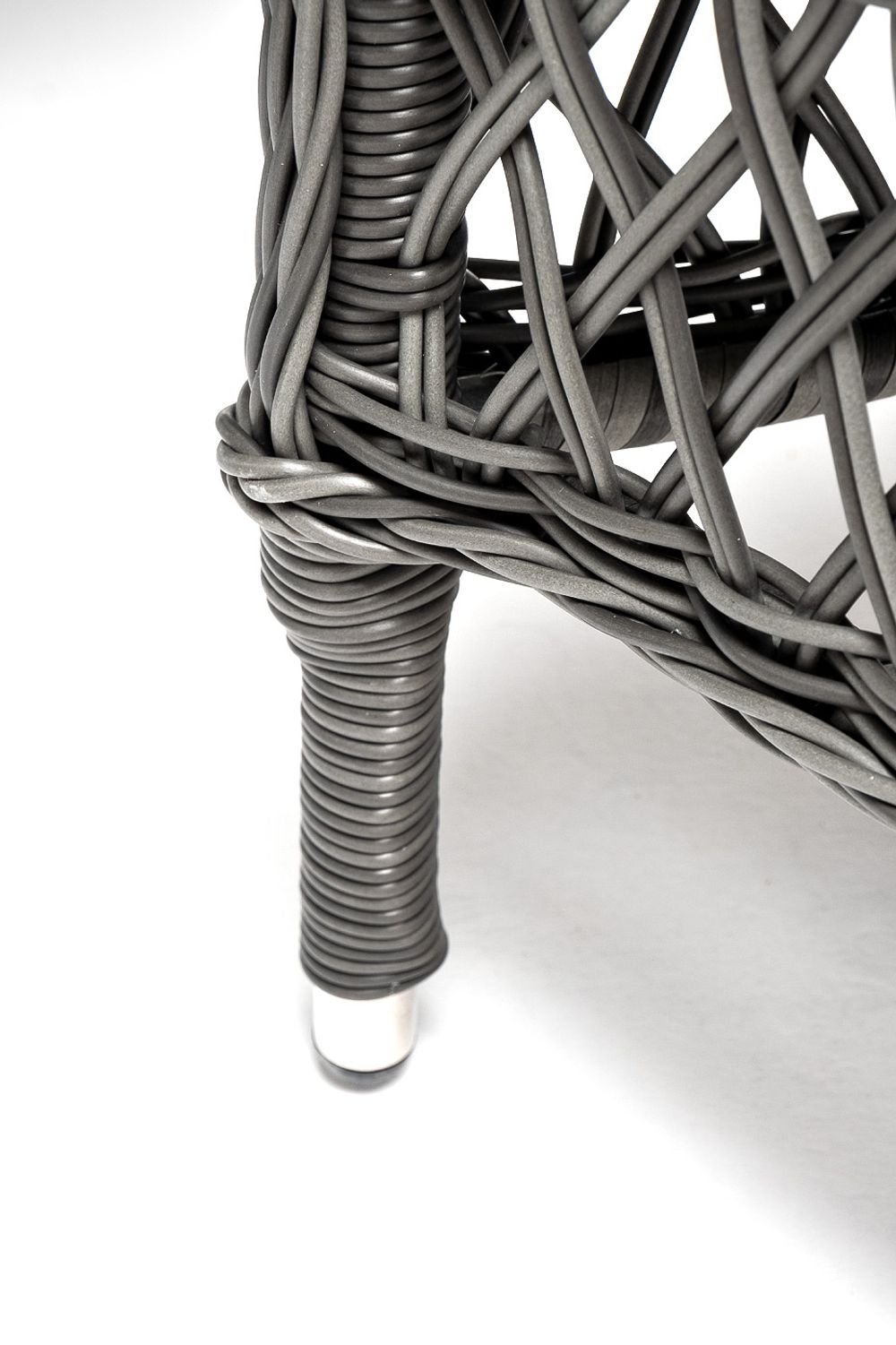 "Дольче" обеденная группа из искусственного ротанга, цвет графит