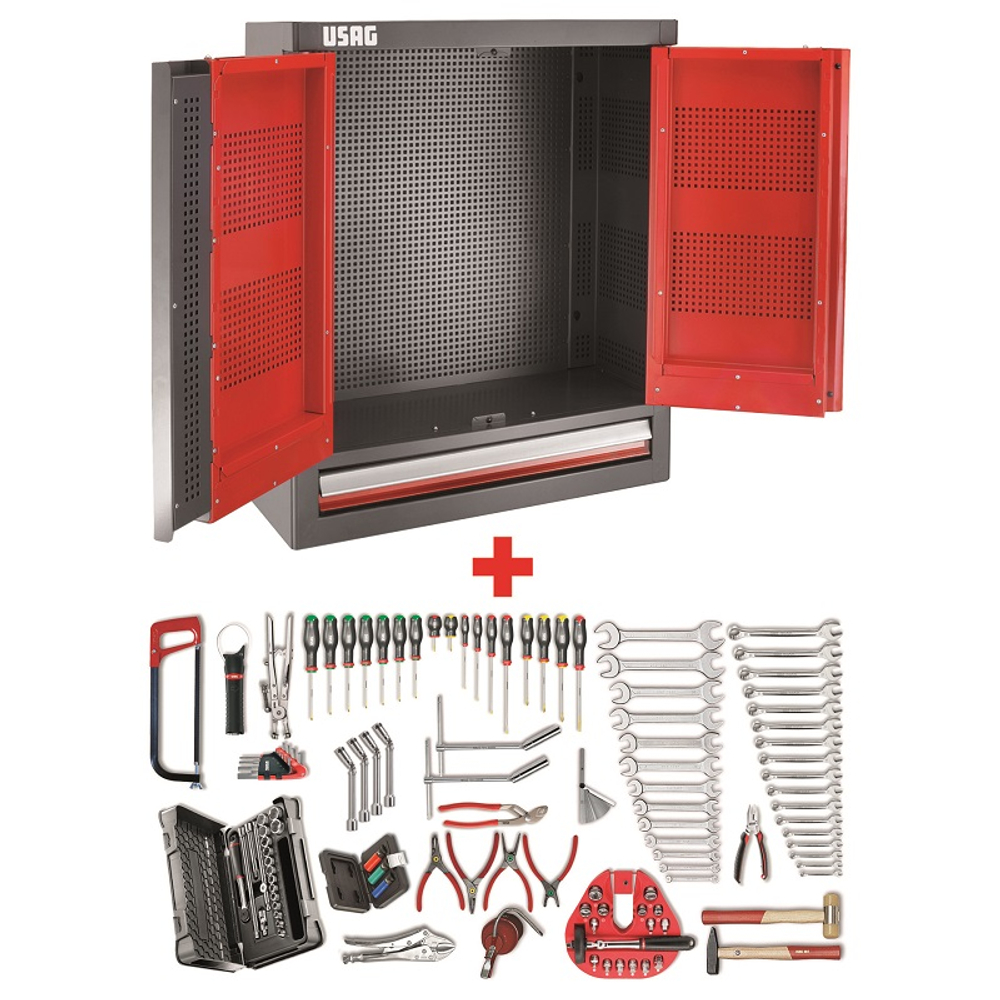 502 R1/B5 Тумба с одним выдвижным ящиком, с набором инструмента (118 пр.), USAG (Италия)
