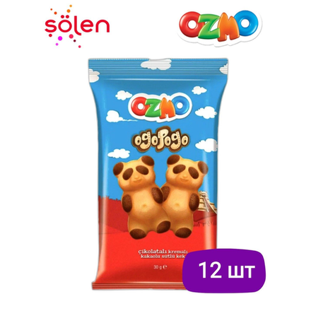 Кекс Ozmo с какао,молоком и шоколадным кремом 30 гр