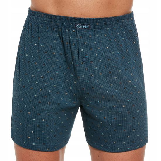 Трусы мужские семейные для больших мужчин Cornette Comfort орнамент на сине-зелёном 008/270