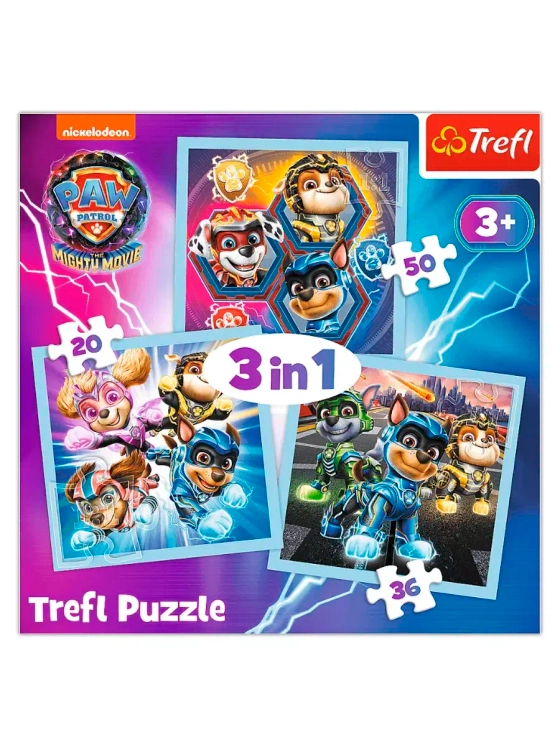 Пазлы для детей 3 4 лет 3 в 1 Щенячий патруль