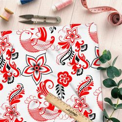 Ткань штапель жар-птицы