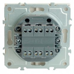 Переключатель двухклавишный без рамки Stekker Эмили 49869