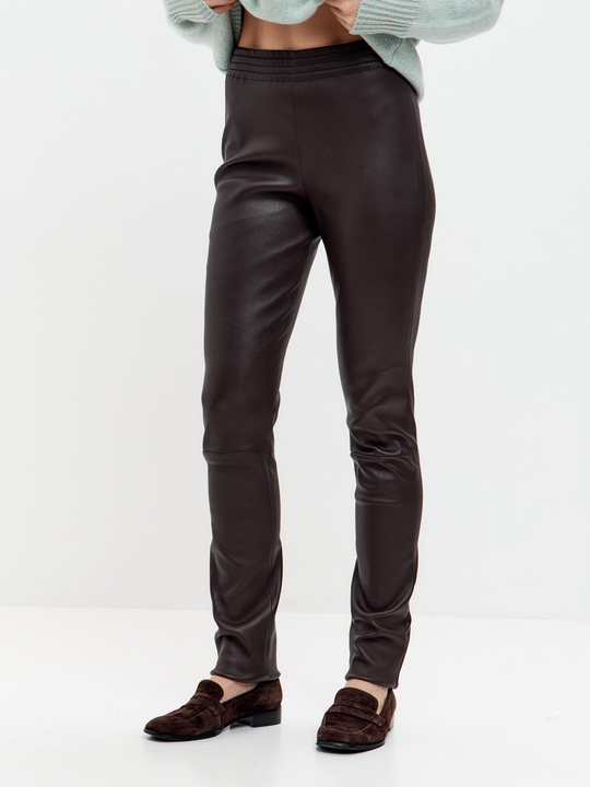 Легинсы из натуральной кожи