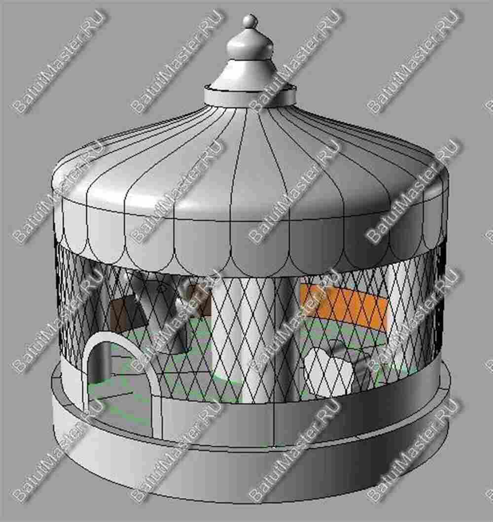 Детский надувной батут "Шатёр цирка" 5*5*4 м