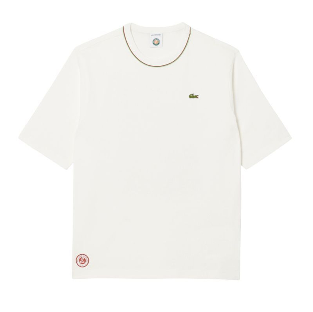 Мужская теннисная футболка Lacoste Roland-Garros Edition Jersey - белый